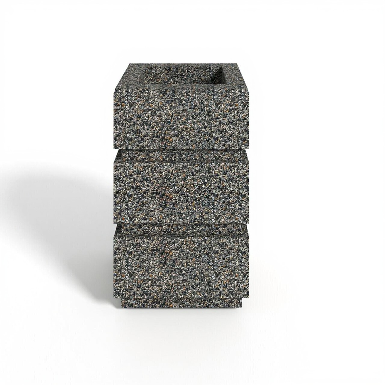 Вазон «Башня» · чёрный гранит